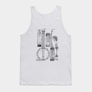 Banjo Vintage Patent Hand Drawing Tank Top